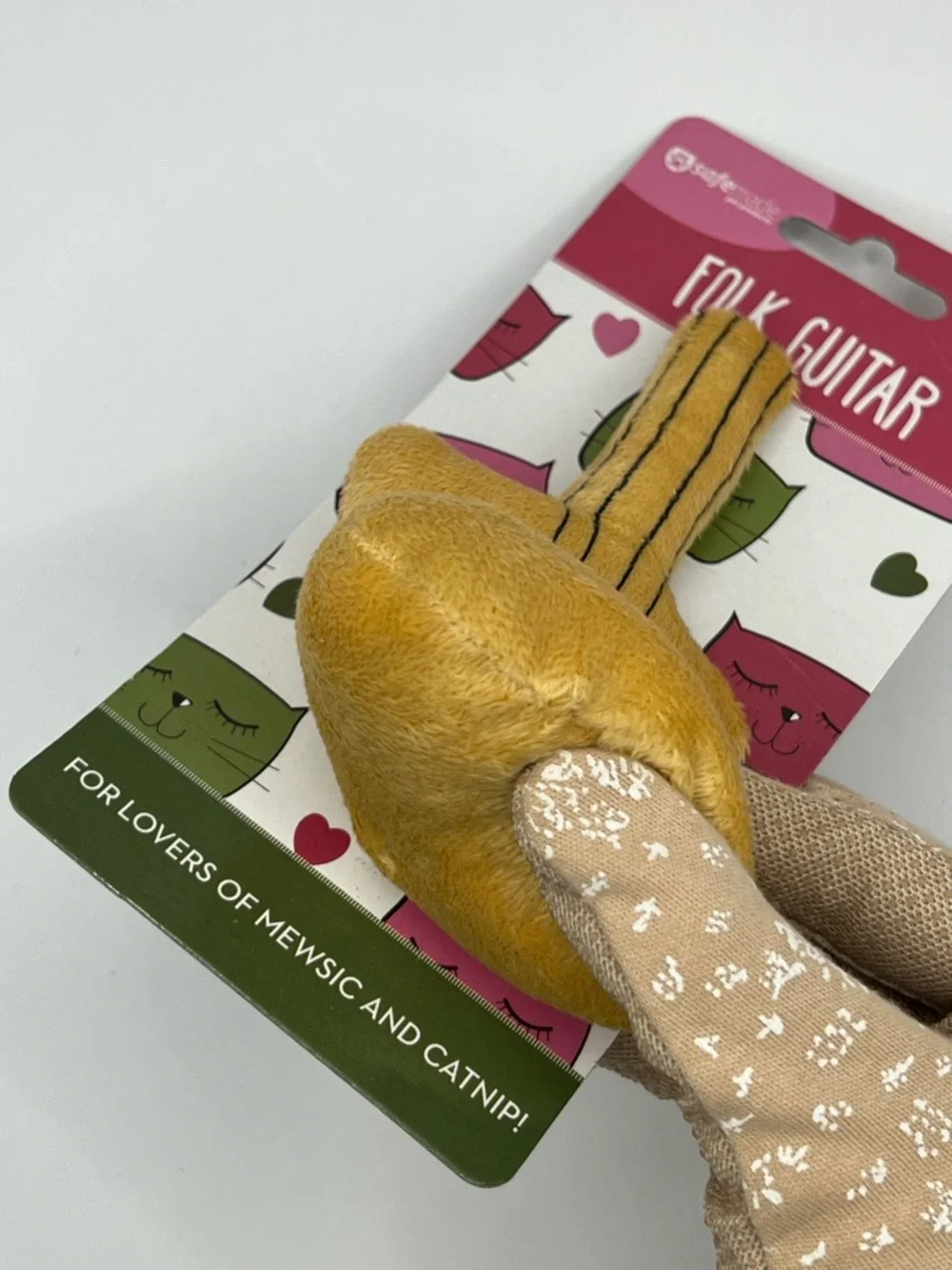 Folk Guitar Plush Cat Toy - Catnip Filled